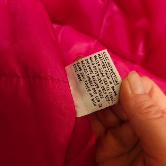 Vintage New Image Women's Small Pink & Teal Winter Ski Jacket Scarf Set Quilted - Picture 11 of 14